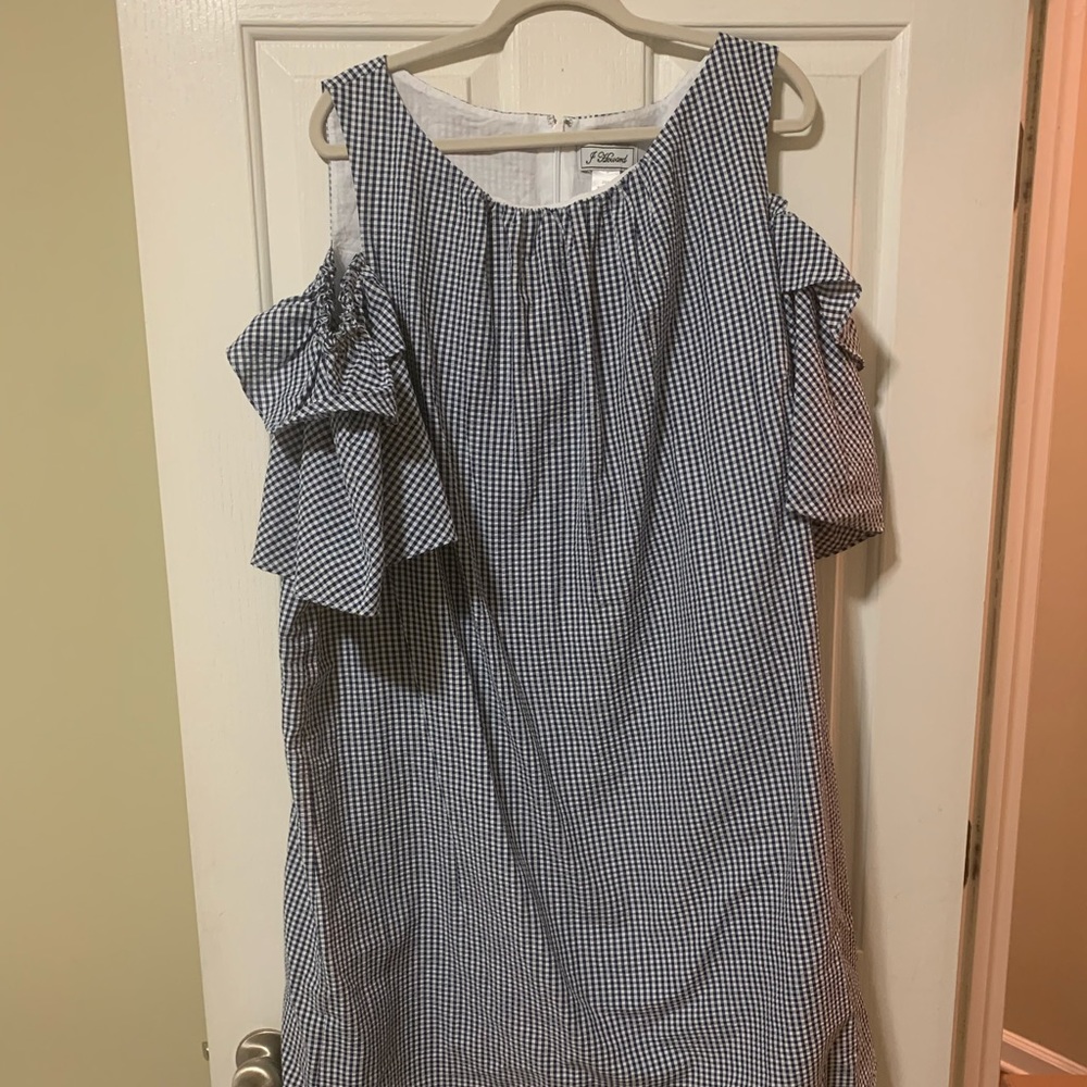 Jessica Howard navy and white gingham dress
